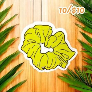 10 / $10 - Green Scrunchie Vinyl Sticker - VSCO / Hair Accessories / Retro